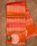 Orange Rangkaat Pure Kora Silk Saree