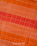 Orange Rangkaat Pure Kora Silk Saree