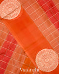 Orange Rangkaat Pure Kora Silk Saree