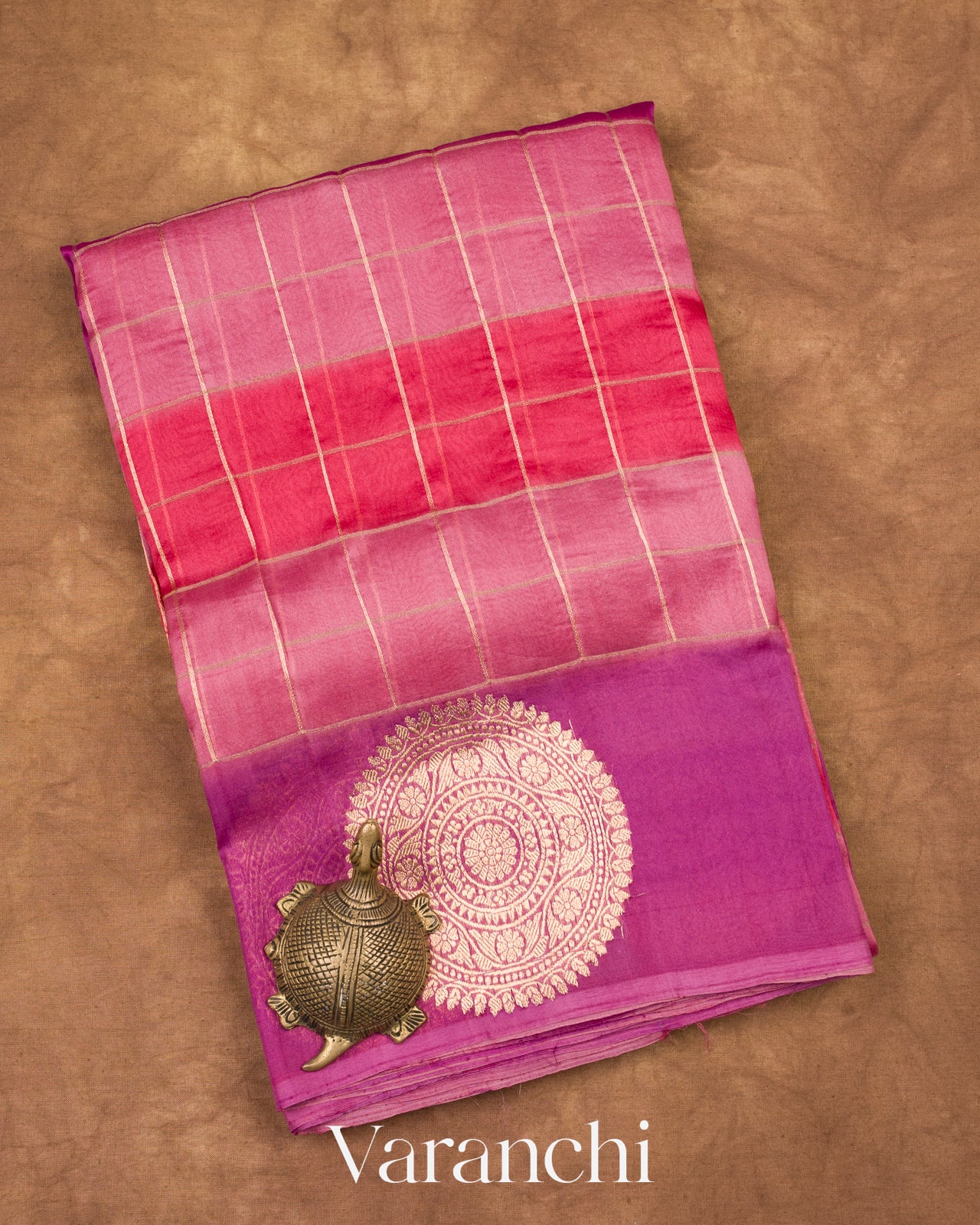 Shades Of Pink Rangkaat Pure Kora Silk Handloom Saree 