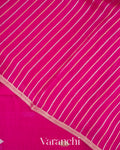 Rani Pink Pure Kora Silk Handloom Saree