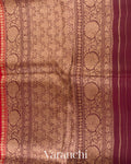 Red Pure Kora Silk Handloom Saree