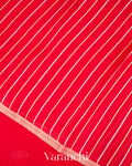Bright Red Pure Kora Silk Handloom Saree