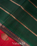 Red Pure Kora Silk Handloom Saree