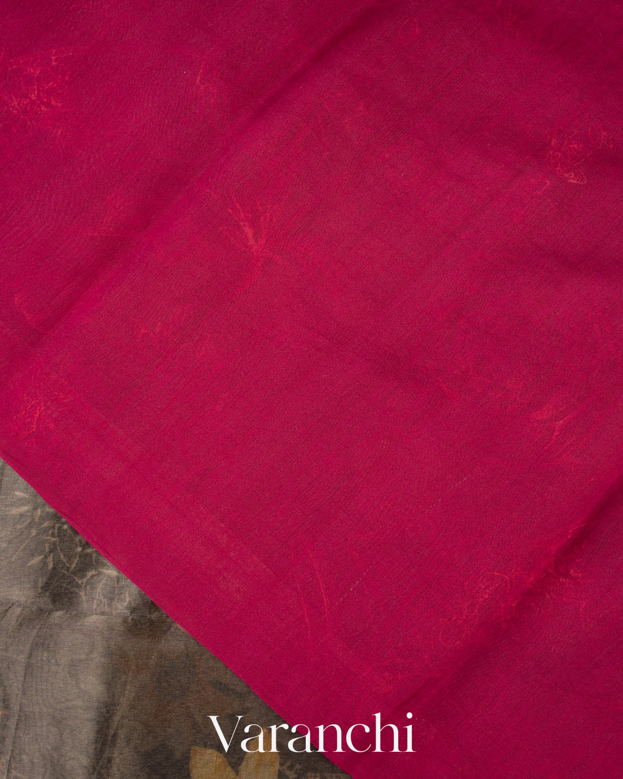 Black Printed Pure Tissue Kora Silk Saree