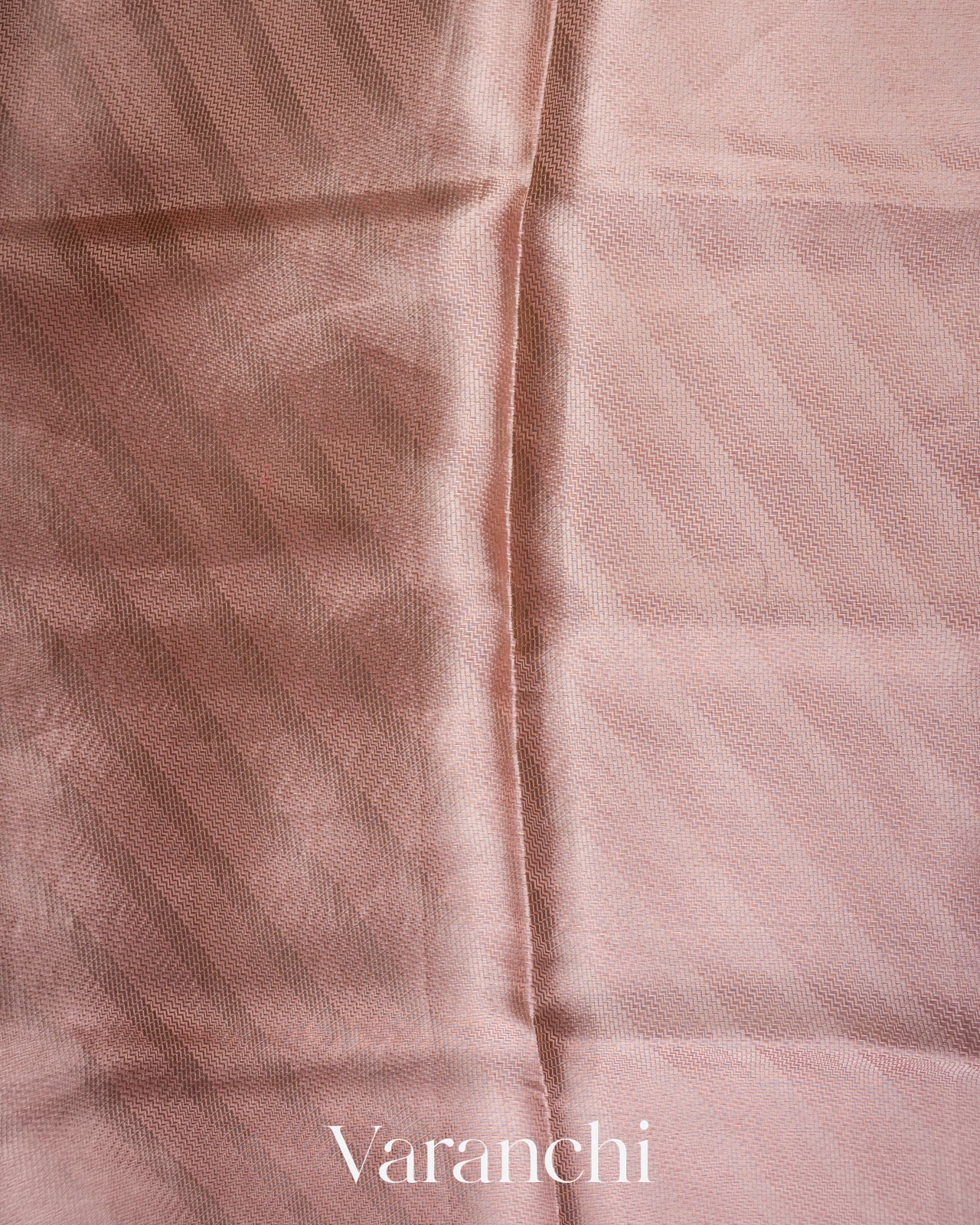 Blush Rose Lehariya Pure Tissue Kora Silk Saree