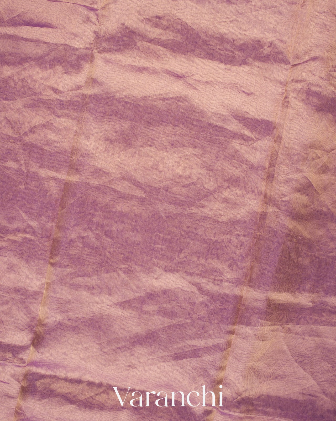 Lavender Floral Embroidered Pure Tissue Kora Silk Saree