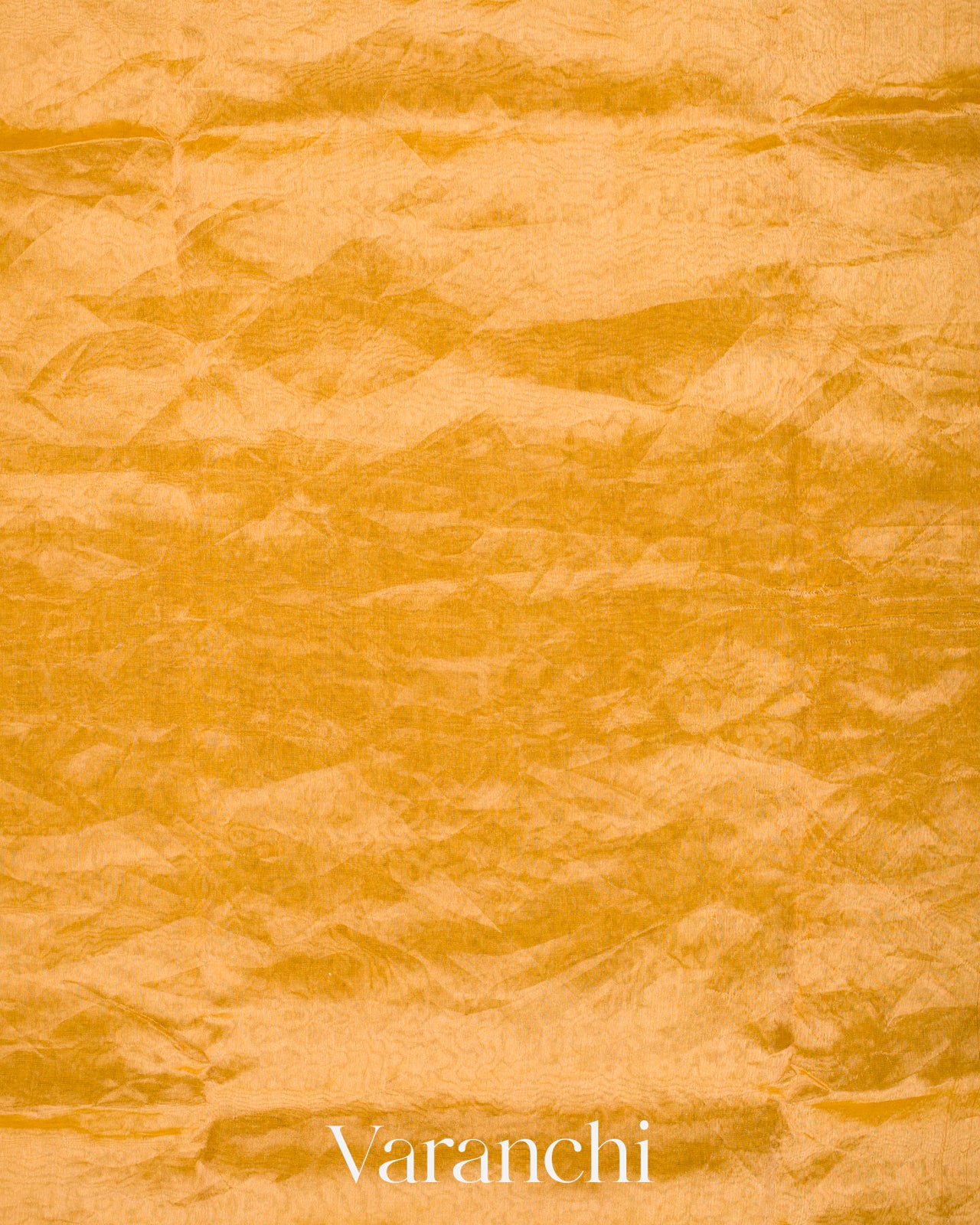 Mustard Yellow Floral Embroidered Pure Tissue Kora Silk Saree 