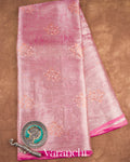Pink Jacquard Pure Kora Tissue Silk Handloom Saree