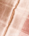 Rose Gold Heavy Brocade Pure Tissue Kora Silk Saree
