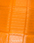 Turmeric Orange Tissue Pure Kora Silk Saree