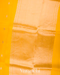 Mustard Yellow Pure Kora Silk Handloom Saree