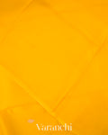 Mustard Yellow Pure Kora Silk Handloom Saree