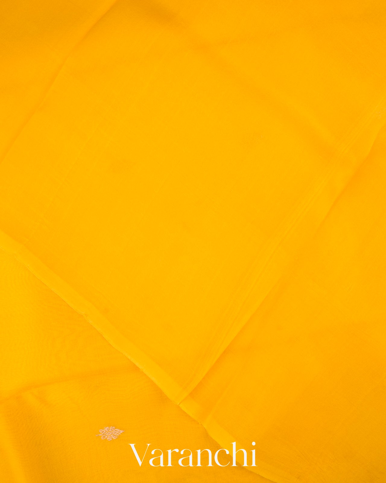 Mustard Yellow Pure Kora Silk Handloom Saree