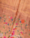 Rose Pink Embroidered Pure Tissue Kota Silk Saree