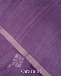 Light Violet Dhakai Jamdhani Pure Silk Linen Handloom Saree