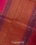 Purple Tricolour Rangkaat Pure Raw Silk Handloom Saree