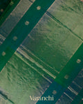 Green and Blue Ombre -Dyed Pure Maheswari Silk Cotton 