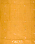 Golden Marigold Yellow Pure Maheswari Silk Cotton Tissue Handloom Saree