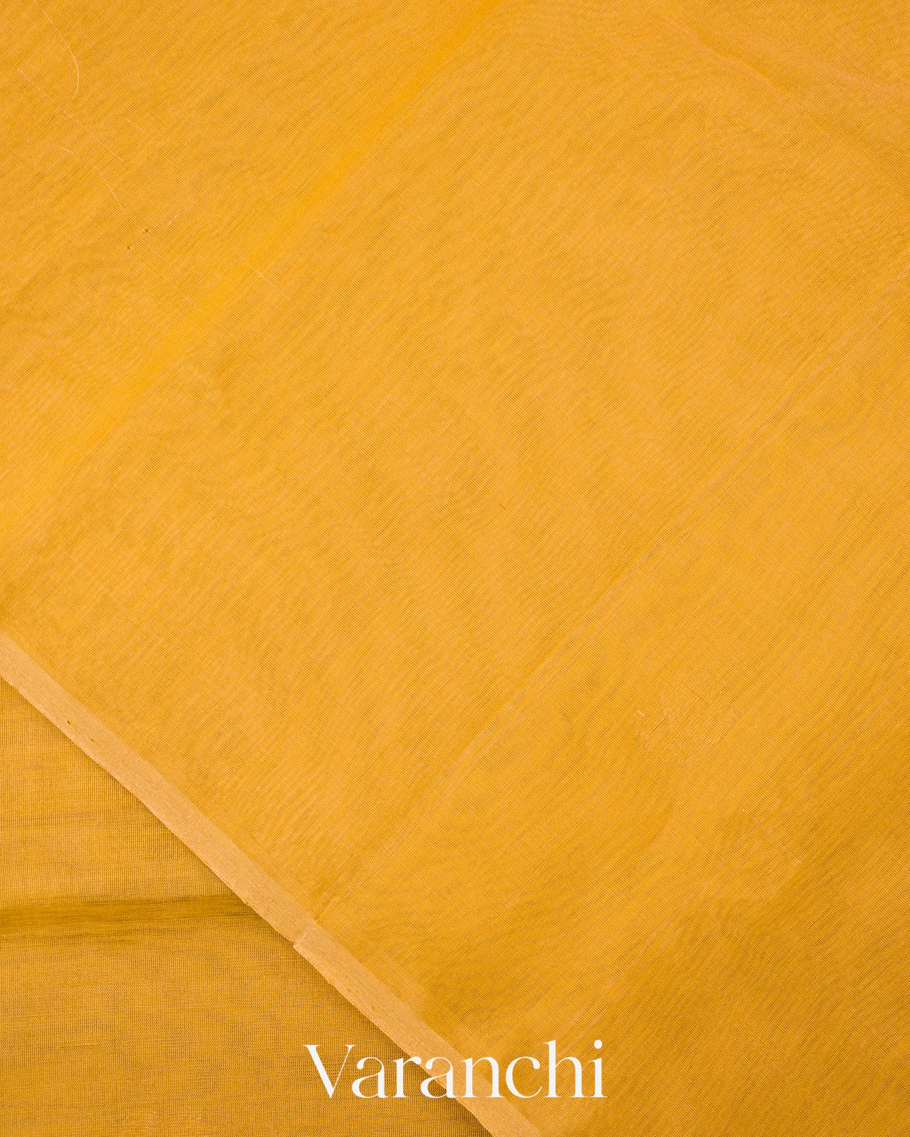Golden Marigold Yellow Pure Maheswari Silk Cotton Tissue Handloom Saree