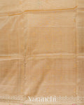 Sandalwood Yellow Embroidered Pure Mangalgiri Silk Handloom Saree