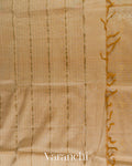 Sandalwood Yellow Embroidered Pure Mangalgiri Silk Handloom Saree