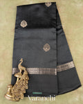 Black Pure Mango Silk Saree