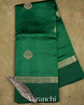 Dark Green Pure Mango Silk Saree