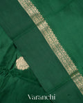 Dark Green Pure Mango Silk Saree