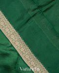 Dark Green Pure Mango Silk Saree