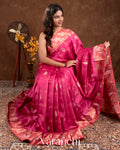 Dark Pink Pure Mango Silk Saree