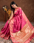 Dark Pink Pure Mango Silk Saree