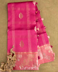 Dark Pink Pure Mango Silk Saree