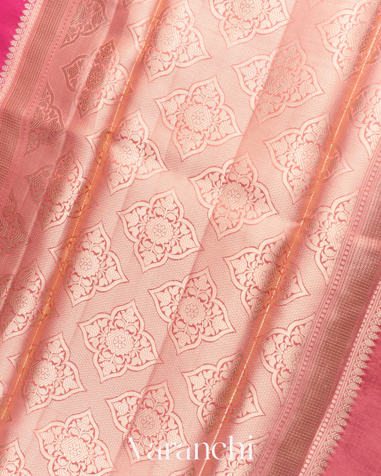 Dark Pink Pure Mango Silk Saree