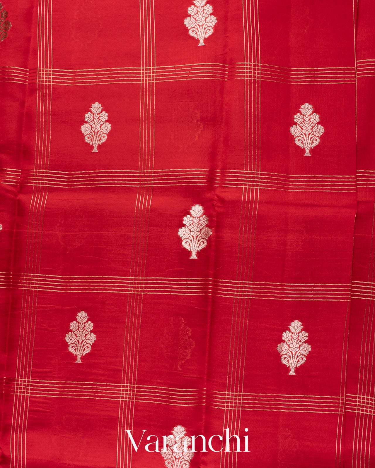 Deep Red Pure Mango Silk Saree