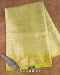 Lemon Green Pure Mango Silk Saree 