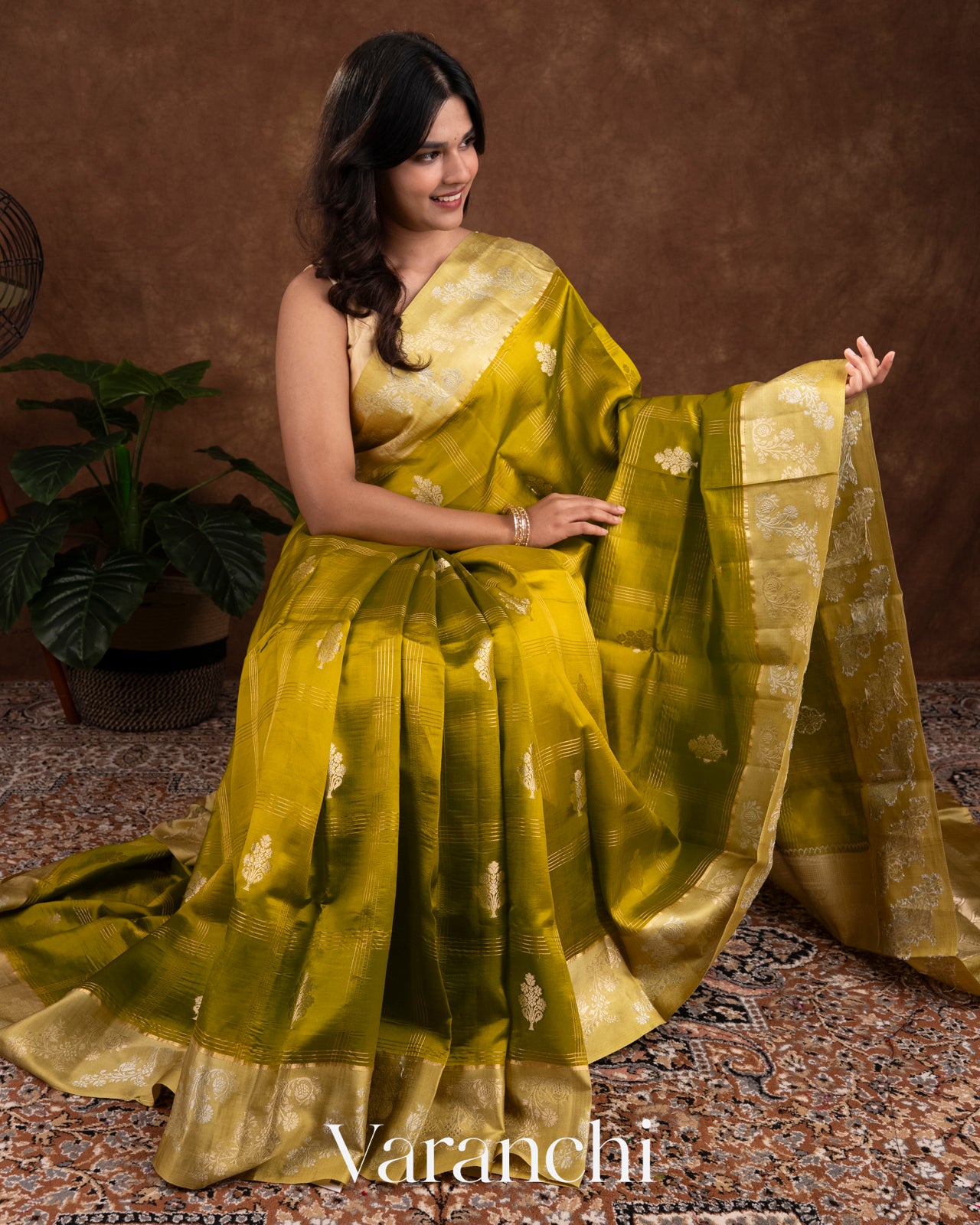 Mehandi Green Pure Mango Silk Saree