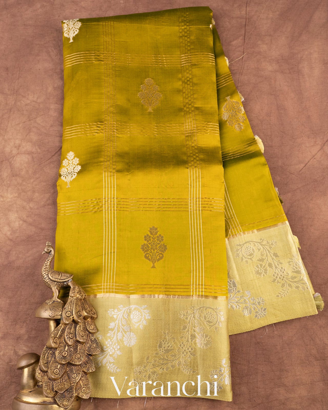 Mehandi Green Pure Mango Silk Saree