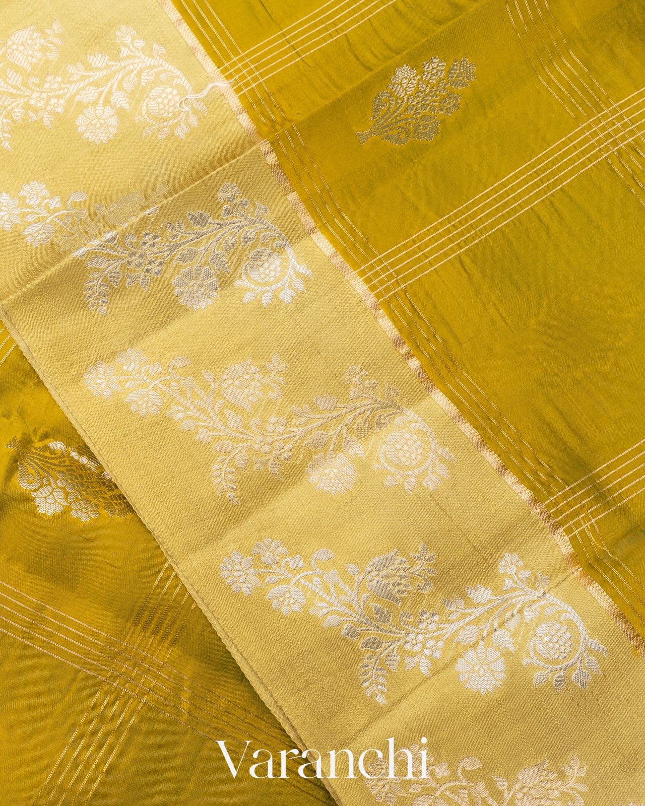 Mehandi Green Pure Mango Silk Saree