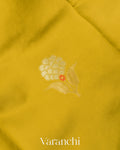 Olive Yellow Pure Mango Silk Handloom Saree