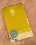 Olive Yellow Pure Mango Silk Handloom Saree