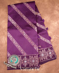 Purple Lehariya Pure-Mango Silk Handloom Saree