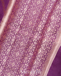 Purple Lehariya Pure-Mango Silk Handloom Saree