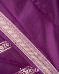 Purple Lehariya Pure-Mango Silk Handloom Saree