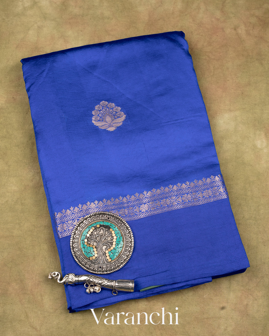 Royal Blue Pure Mango Silk Saree