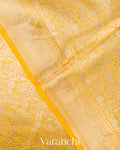 Mango Yellow Heavy Brocade Pure Mango Silk Saree