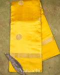 Yellow Pure Mango Silk Saree