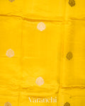 Yellow Pure Mango Silk Saree