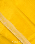 Yellow Pure Mango Silk Saree