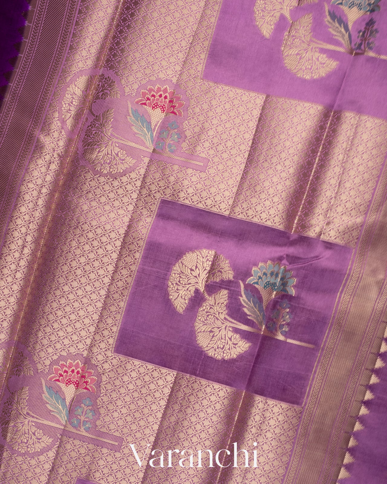 Deep Purple Pure Mango Silk Saree